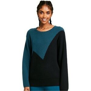 Victor Glemaud Blue and Black Crew Neck Sweater